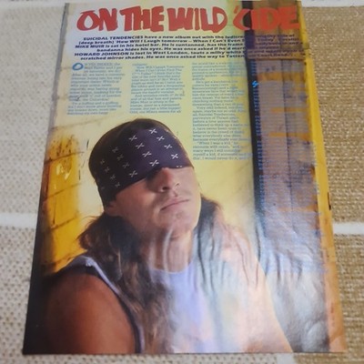 Vintage SUICIDAL TENDENCIES MIKE MUIR YOUNG 80S A4 POSTER KERRANG MAGAZINE CLIPP