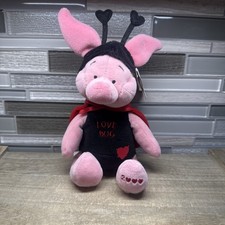 Disney's Winnie The Pooh's Friend Piglet As A Love Bug Beanie Plush Toy With Tag