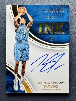 2015-16 Panini Immaculate Karl-Anthony Towns #IK-KTO RC Rookie Ink Auto /60