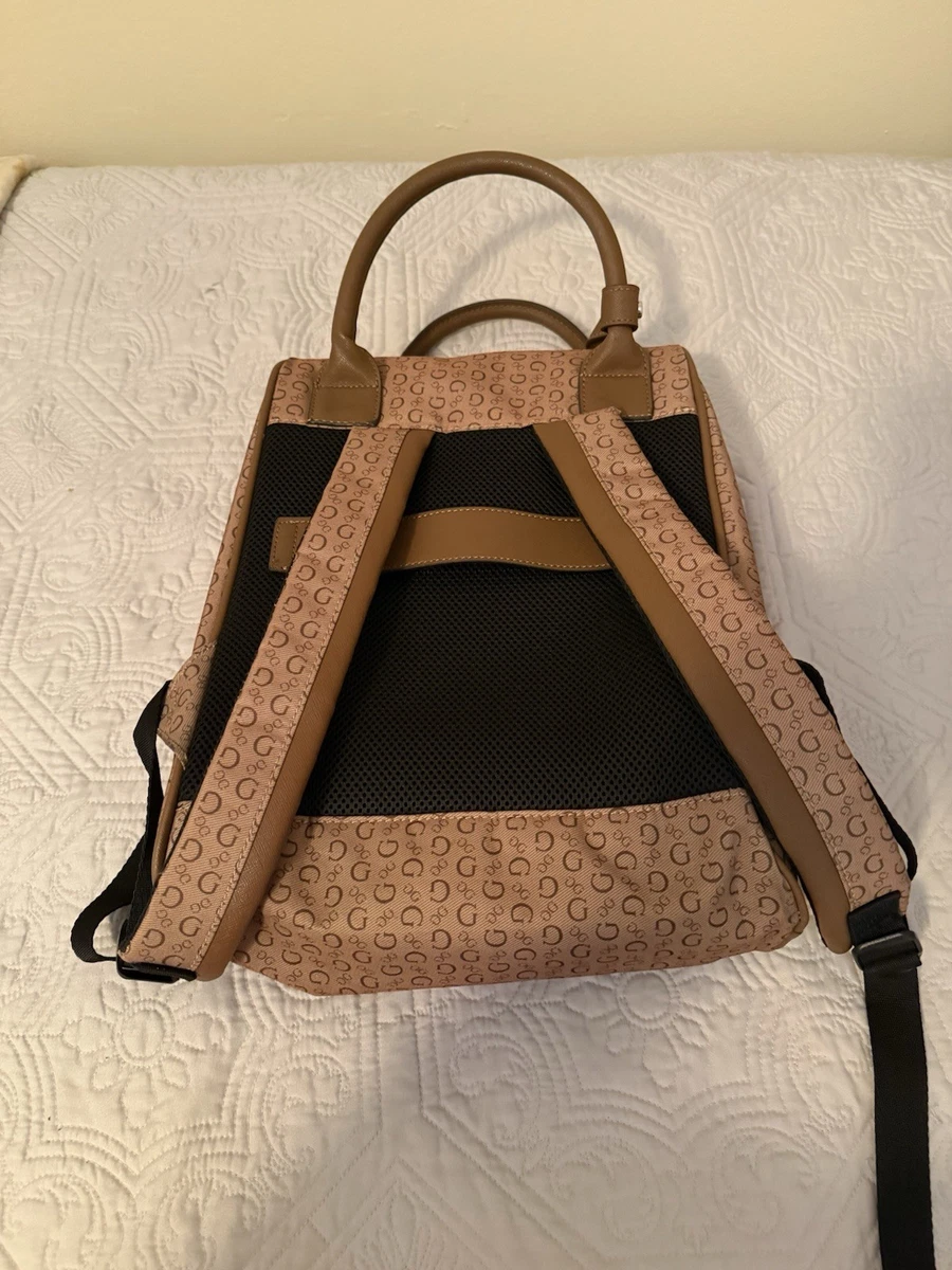 Vintage 90s Guess Pebbled Faux Leather Backpack Chocolate Brown Korean Era GUESS Backpack Brown Bags & Handbags for Women for sale | eBay main image 4