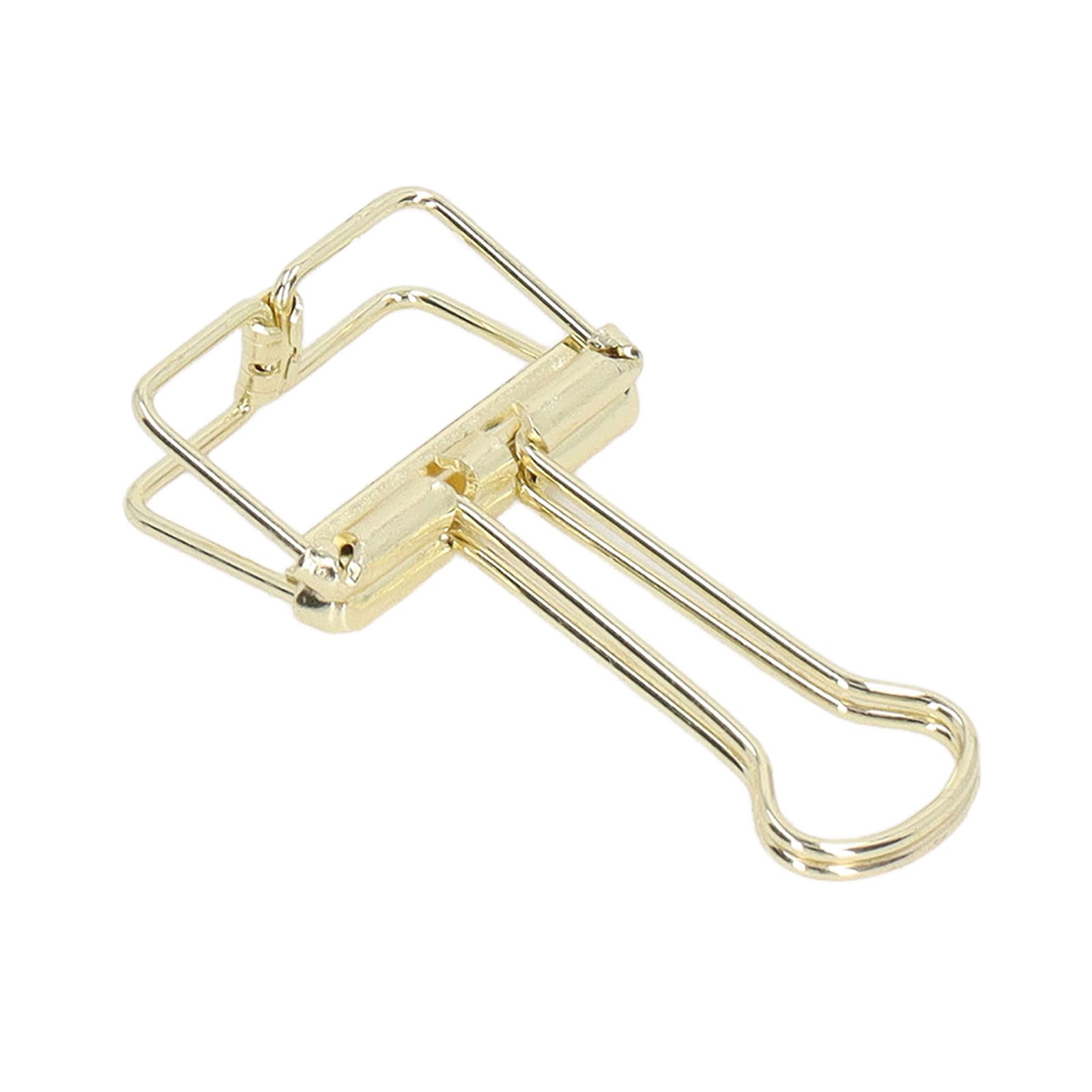 New 80Pcs Hollow Clips 0.7inch Metal Strong Clamping Paper Clamps(Gold) Spare