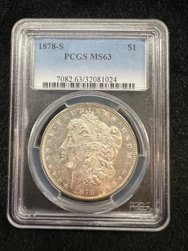 1878-S Morgan Dollar $1 MS 63 PCGS ~ Very Prooflike! Free Shipping!!