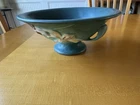 Vintage Roseville Green Zephyr Lily Art Pottery Console Bowl Vase #8-10