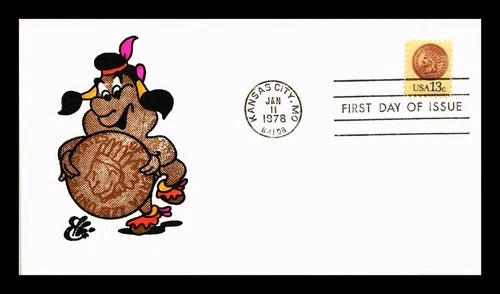 INDIAN HEAD PENNY FIRST DAY ISSUE SCOTT 1734 ELLIS ANIMATED CACHET US COVER