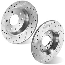 11.02" Rear Brake Rotors MKZ Fusion Milan 2007-2011 Drilled Slotted 313125