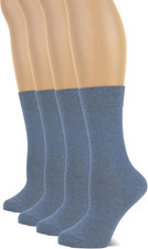 Women'S Cotton Crew Socks, Soft, Regular Fit, Plain Color Casual Socks for Trous