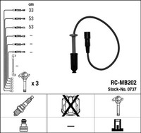 NGK ZüNdleitungssatz 0737 FüR Mercedes SL Klasse S124 Ssangyong W124 W210 R129 2