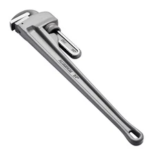 Aluminum Straight Pipe Wrench 24 in Adjustable Plumbing Wrench CRV Jaw