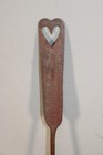 RARE 18TH C PA HEART DECORATED WROUGHT IRON AND COPPER PUNCH DECORATED SKIMMER — photo 3
