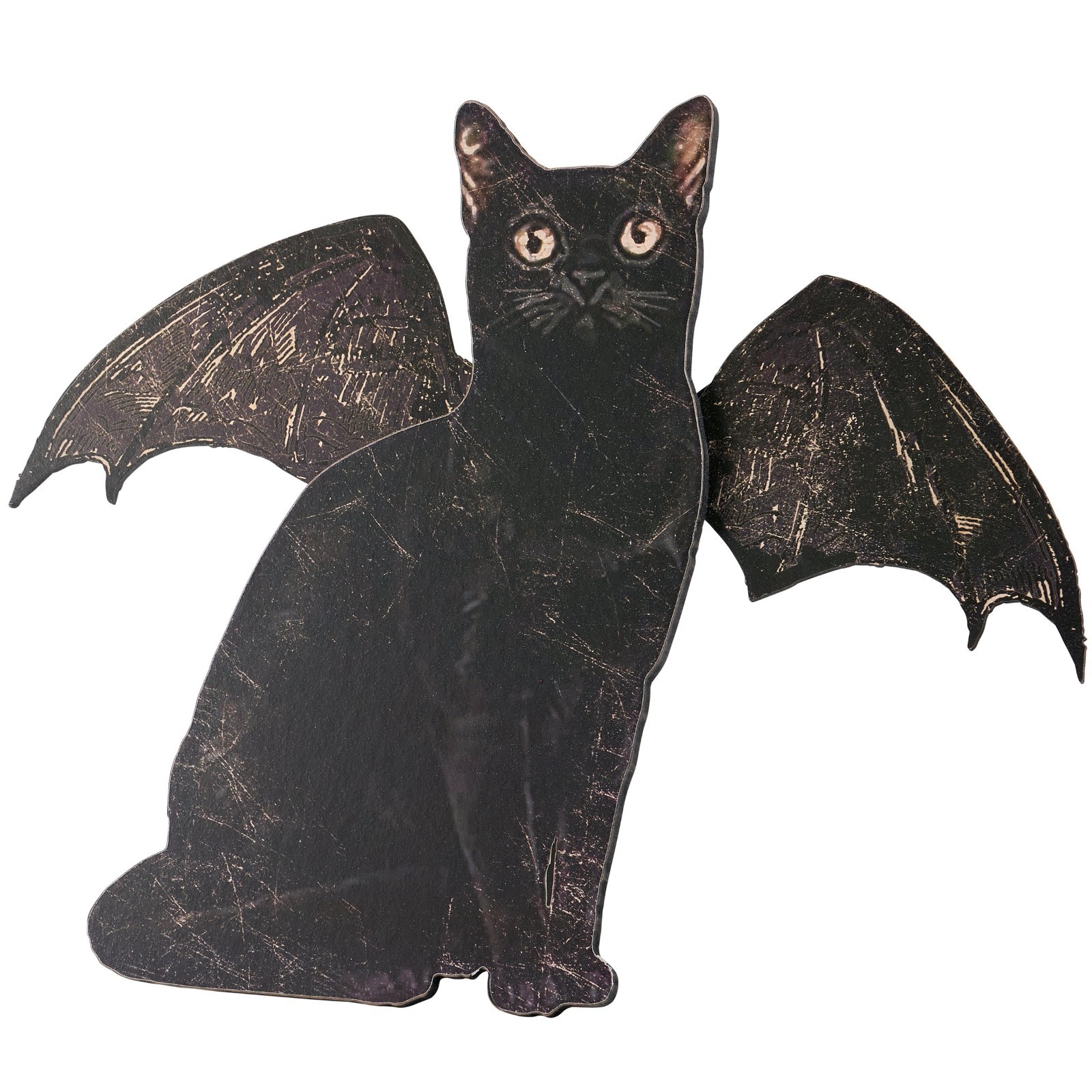 Primitives by Kathy Halloween Black Cat Bat Sitter Stand Up Sign Home Decor Fall