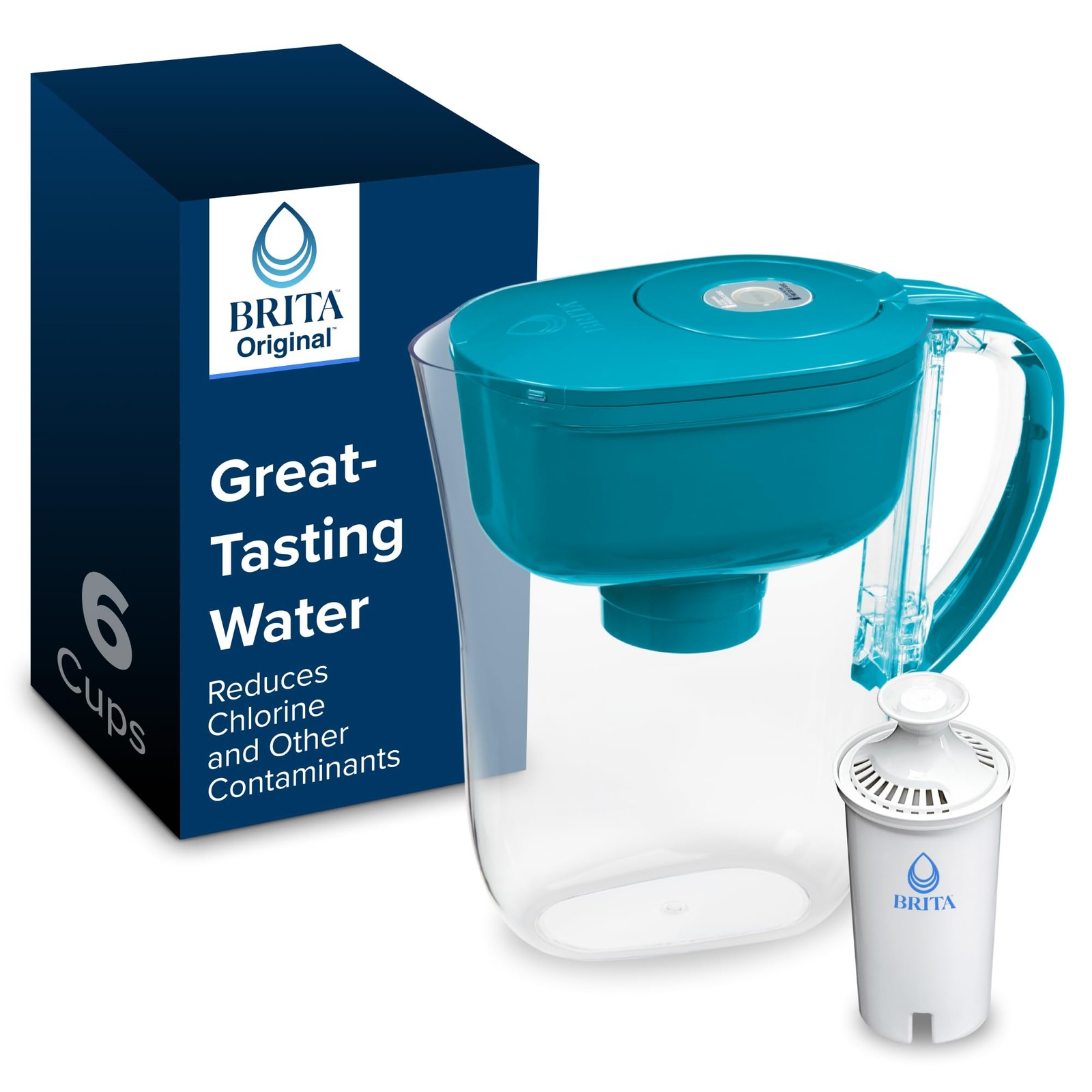 Brita Metro Water Filter Pitcher with SmartLight Change 6 Cu