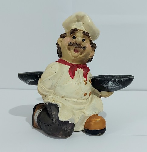 Salt and Pepper Holder Pizza Maker Figurine - Chef - Italy