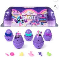 Hatchimals Alive, Neon Rainbow Egg Carton Toy with 5 Mini Figures