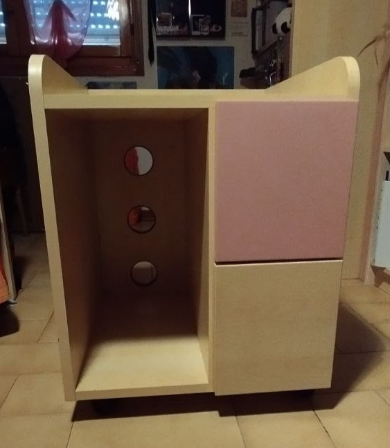 Cassettiera porta pc su ruote 50x64x53cm con organizer per CD