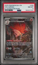 2025 PSA 8 Pokemon Black Bolt Volcarona Illustration Rare 100/086 Card NM Egawa on eBay