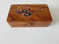 Boite en olivier Sancerre décor violettes