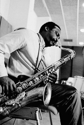 David Murray tenor saxophone during a rehearsal at the Jazzmaratho- Old Photo