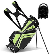 Golf Stand Bag with 6 Way Top Dividers, Lightweight Golf Bag with Green