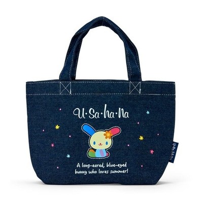 NEU! Sanrio Usahana Denim Mini Tote Bag - Casual Day Bag 11,8'' W