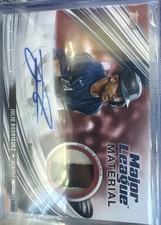 JULIO RODRIGUEZ ⚾ 2023 Topps Series 1 MLMA-JR Patch Relic 🔥 AUTO Red /25 🔥