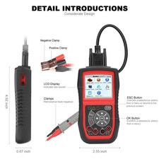 Auto Code Reader Battery Tester for 12 Volts Batteries EOBD OBD 2 OBD2 Scanner
