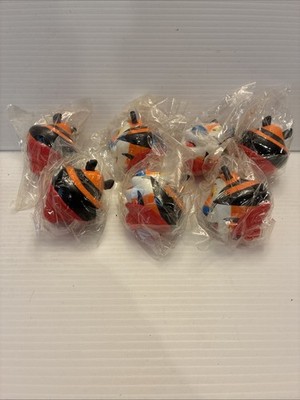 Group of 7 2003 Kellogg Cereal Spinning Tops NIP- Tony The Tiger
