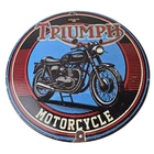 Vintage Triumph Motorcycle Sign - Gas Pump Garage Porcelain Service Sign
