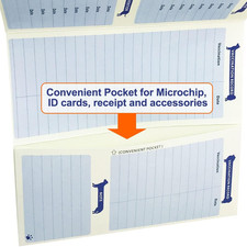 Dog Vaccination Record Cards 24 Packs with Storage Pocket for Micro Chips, Ac...