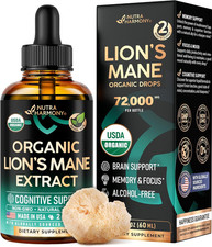 Lions Mane Liquid - USDA Certified Organic Lions Mane Supplement - Brain Support