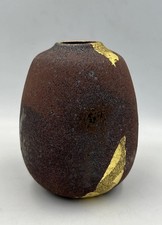 Vase japonais Kutani par Kitamura Takashi avec accents dorés #18août25