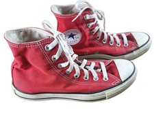 Vintage 2001 CONVERSE Chuck Taylor All Star Red High Tops Womens Sz 8.5/Mens 6.5