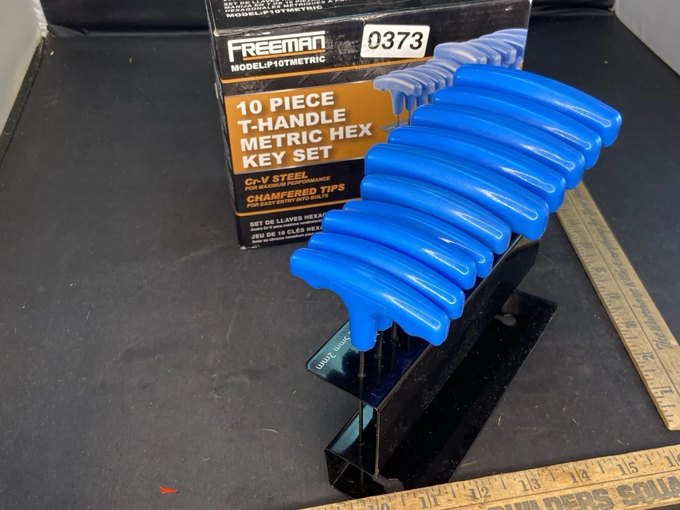 FREEMAN P10TMETRIC 10Piece T-Handle METRIC Hex Wrench Set Allen with Holder - Image 4 of 4