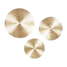 Metal Plate Home Wall Decor Radial Wall Sculpture, Set of 3 Wall Art 23", 18"...