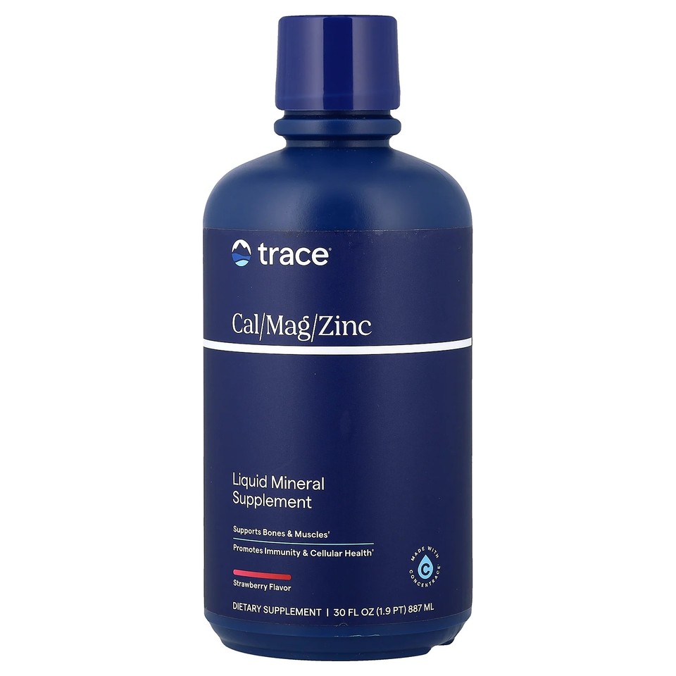 Liquid Mineral Supplement, Cal/Mag/Zinc, Strawberry , 30 fl oz (887 ml)
