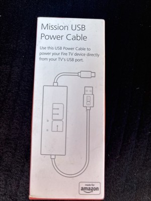 Amazon - USB Power Cable for Fire TV Stick (Eliminates the Need for AC Adapter)