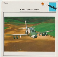 CASA C-101 AVIOJET SPAIN ATLAS EDITIONS AIRCRAFT COLLECTION CARD