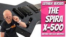 SPIRA X-500 Electric Guitar, Transparent Black