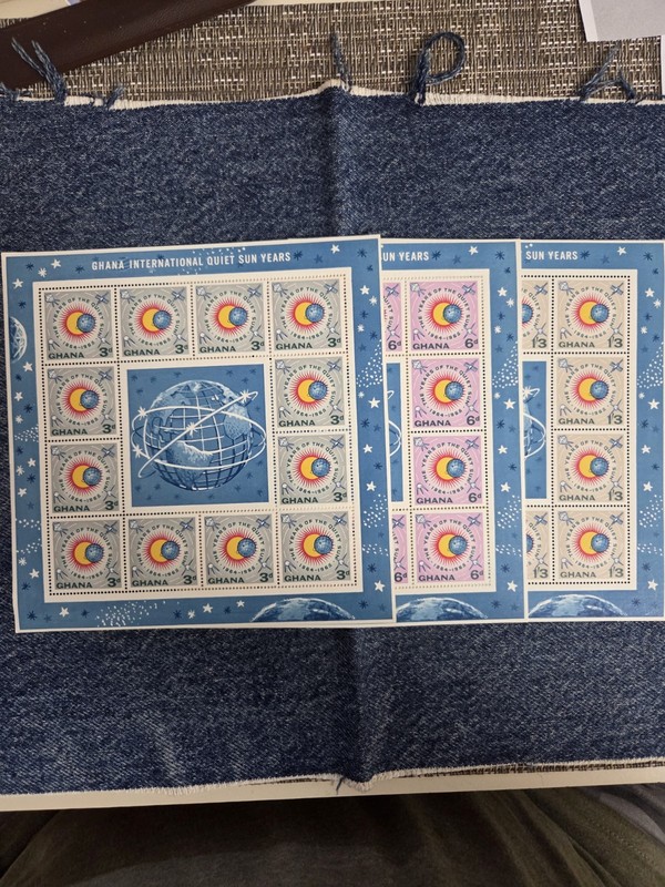 Stamps Ghana Quiet Sun Years 1964, 3 Souvenir Sheets MNH 