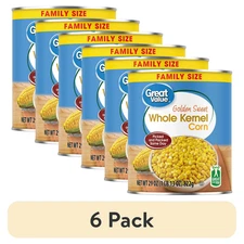 (6 Pack) Great Value Whole Kernel Sweet Corn, Gluten-Free 29 Oz Can
