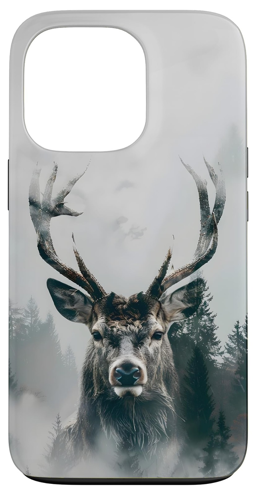 Coque iPhone 13 Pro Cerf majestueux en silicone antichoc motif forêt sauvage