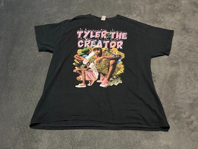 Tyler The Creator - schwarzes T-Shirt Blumenjunge - Größe Large (kostenloser Versand + Verpackung)