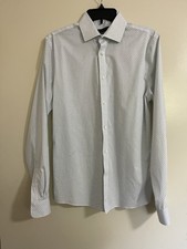 Tommy Hilfiger Slim Fit Long Sleeve Polka Dot Casual Button Up Shirt Sz M 15