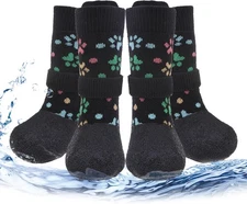 PUPTECK Anti Slip Dogs Shoes for Hot/Cold Pavement, Senior Booties, Rubber M