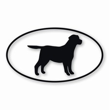 Labrador Retriever Dog Breed Oval - Vinyl Decal Sticker - CHOOSE Size  Color