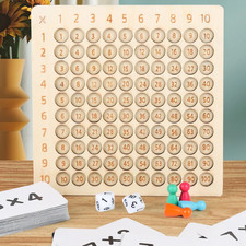 Wooden Montessori 99 Multiplication Board - Fun Math Learning Toy for Kids