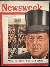 January 23 1961 Newsweek Magazine John F Kennedy Cover January 23 1961 Newsweek Magazine John F Kennedy Cover