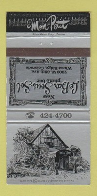 Matchbook Cover - Le Bar Sous Sol Wheat Ridge Colorado 30 Strike
