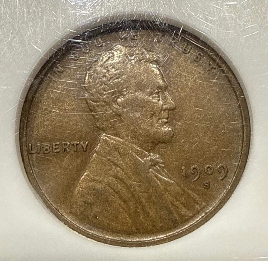 1909-S Lincoln Wheat Cent Key Date NGC XF45 - Original Brown Penny EF Coin - Image 2 of 4