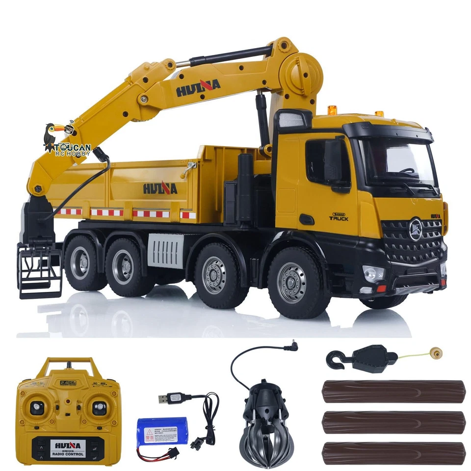 HUINA RC 1/14 Timber Grab Truck Dumper Cars Toy 1538 2.4G Radio 1200MAH Battery - Image 3 of 4