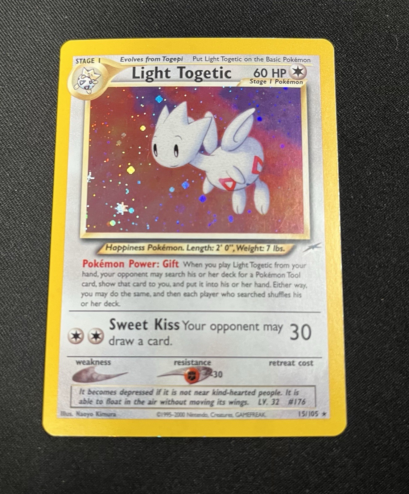 Pokemon Light Togetic 15/105 Neo Destiny Holo NM